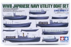 78026 | Tamiya 1/350 Japanese WWII Navy Utility Boat Set Scaled Plastic Model Kit