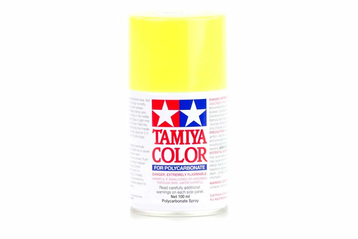 86027 | Tamiya PS-27 Fluorescent Yellow Polycarbonate Spray Paint 100ml