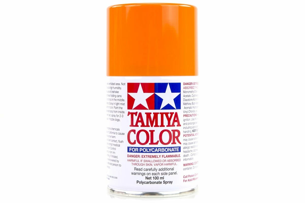86062 | Tamiya PS-62 Pure Orange Polycarbonate Spray Paint 100ml