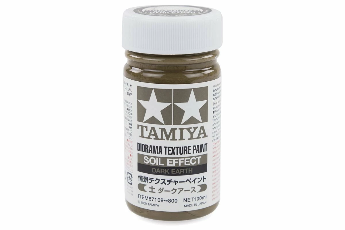 87109 | Tamiya Dark Earth Soil Effect Diorama Texture Paint 100ml